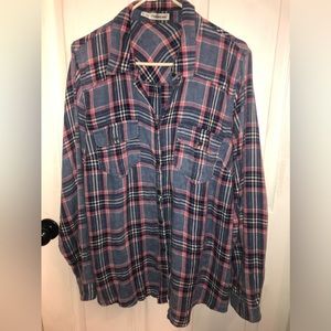 - Size 1X, lightweight cotton blend flannel, perfect for spring, button up…